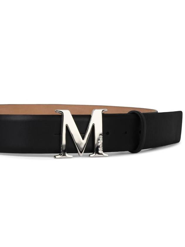 Max Mara 'Classic 40' Black Leather Belt - MAX MARA - BALAAN 3