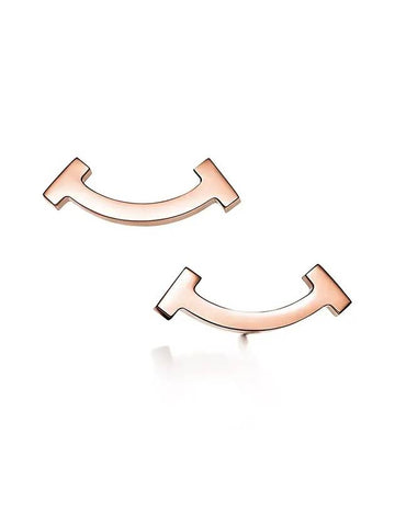 Tapani T Smile Earrings Rose Gold 36667249 - TIFFANY & CO. - BALAAN 1