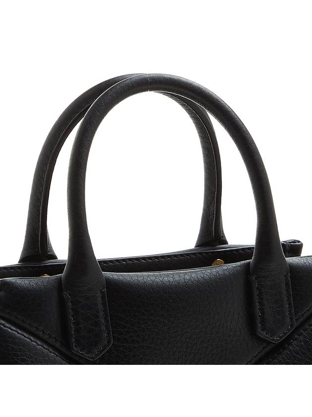 One Stud Top Handle Tote Bag Black - VALENTINO - BALAAN 9