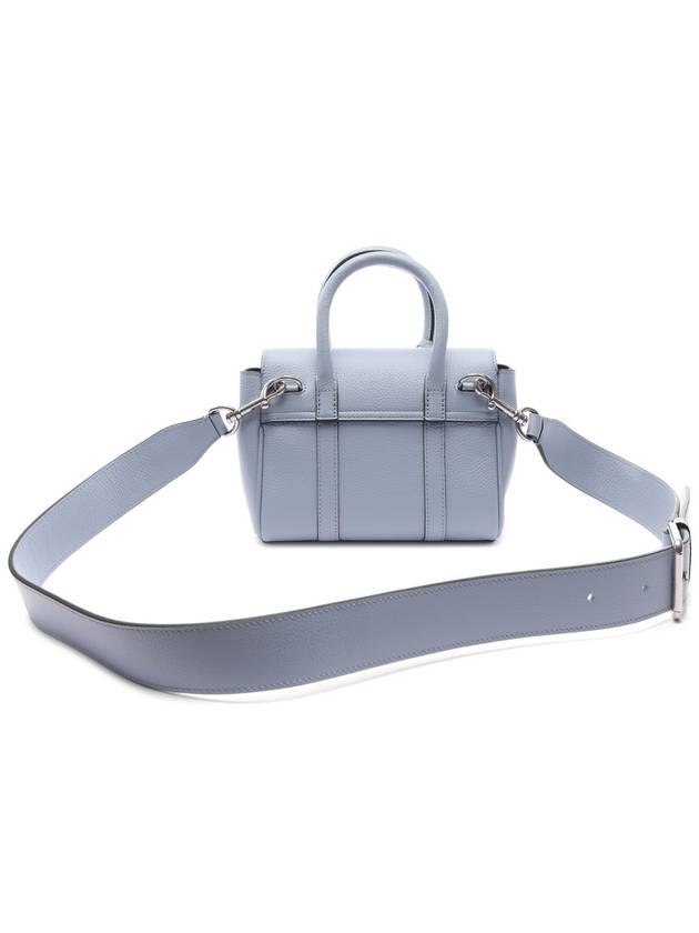 Bayswater Leather Shoulder Bag Light Blue - MULBERRY - BALAAN 5