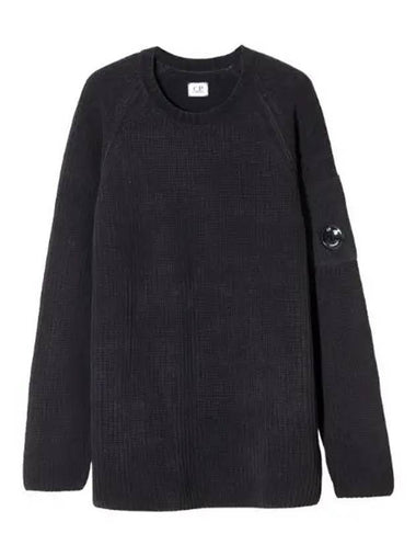 Chenille cotton crewneck knit - CP COMPANY - BALAAN 1