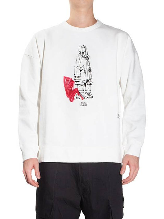 logo print sweatshirt white - TEN C - BALAAN 2