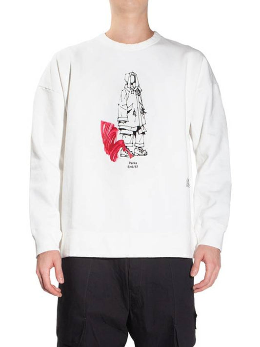 Logo Print Sweatshirt White - TEN C - BALAAN 2