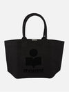 Small Yenky Logo Tote Bag Black - ISABEL MARANT - BALAAN 4