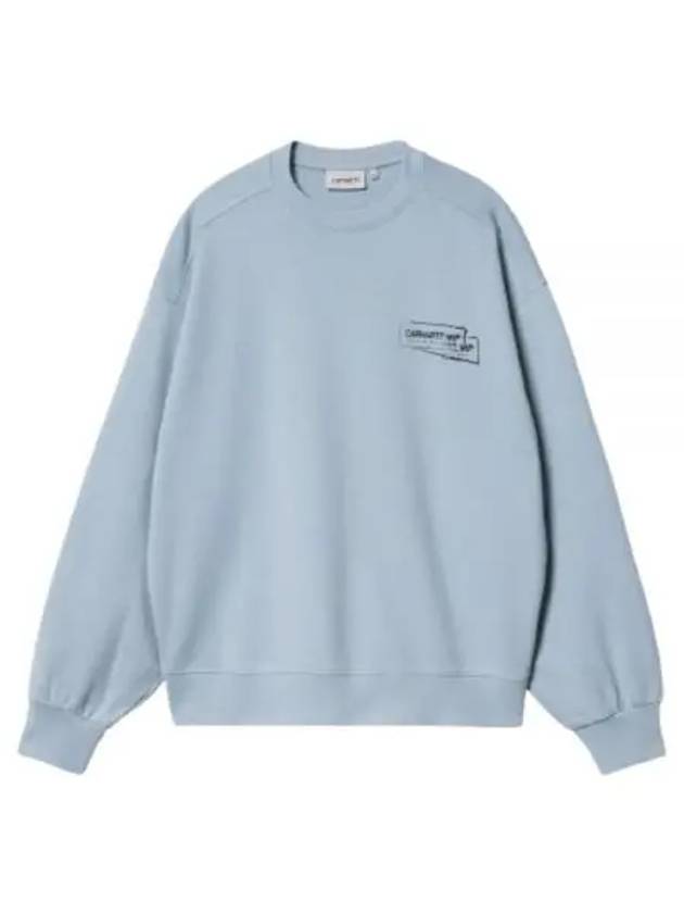 Stamp Sweatshirt Misty Blue - CARHARTT WIP - BALAAN 2