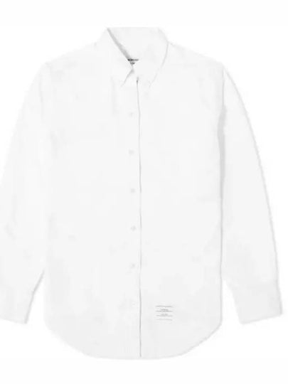 Women's Hidden Three Stripes Oxford Classic Shirt White - THOM BROWNE - BALAAN 2