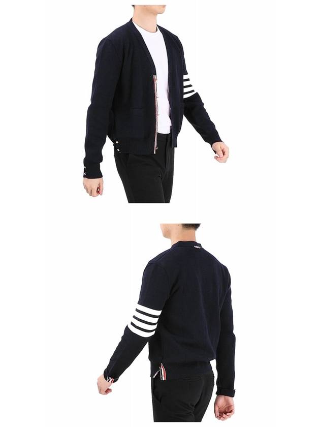 Milano Stitch 4 Bar Cardigan Navy - THOM BROWNE - BALAAN 5