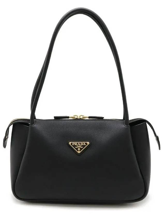 Triangle Logo Medium Shoulder Bag Black - PRADA - BALAAN 2