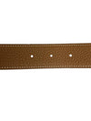 H Silver Buckle Reversible Leather Belt 32mm Noir Gold - HERMES - BALAAN.