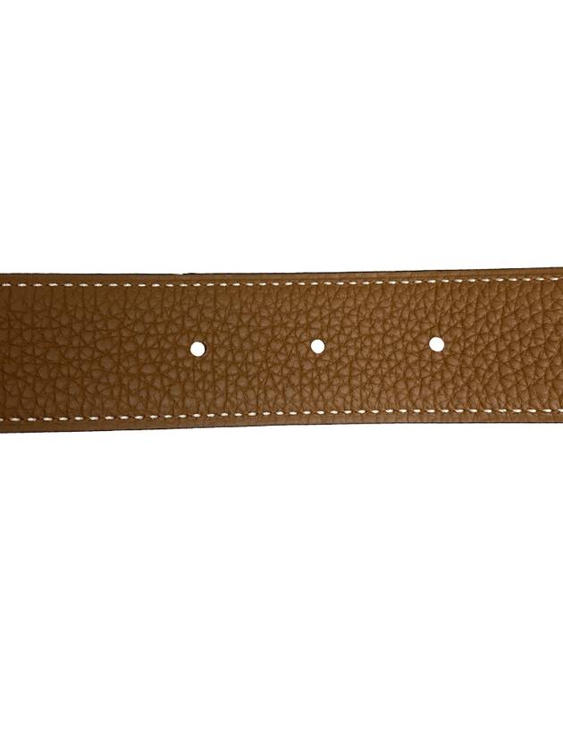 H Buckle Reversible 32mm Leather Belt Noir Gold - HERMES - BALAAN 6