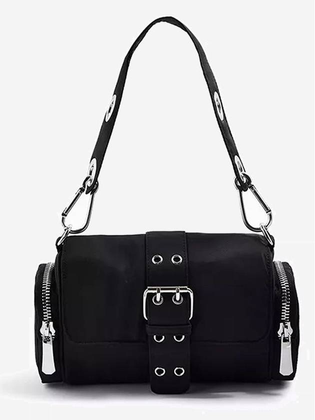 Women's Rosa Nylon Shoulder Bag Black - MINOC - BALAAN 1