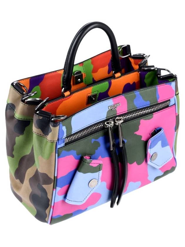 leather Camouflage Biker Jacket bag - MOSCHINO - BALAAN 3