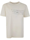 Slogan Print Short Sleeve T-Shirt White - GOLDEN GOOSE - BALAAN 7