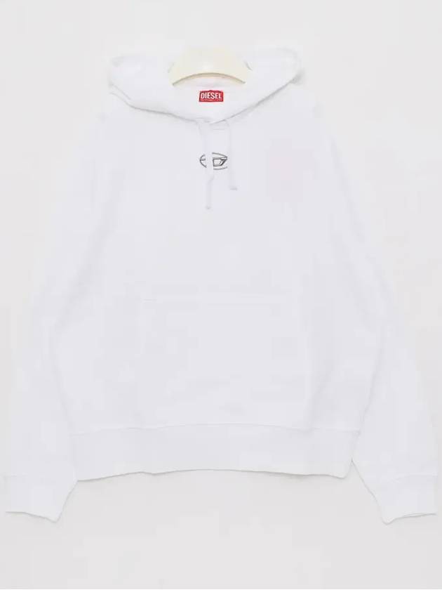 S Macs Logo Hoodie White - DIESEL - BALAAN 3