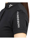 Women's Tour Tech Golf Polo Black - J.LINDEBERG - BALAAN 9