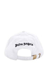 Monogram Embroidered Base Ball Cap White - PALM ANGELS - BALAAN 4