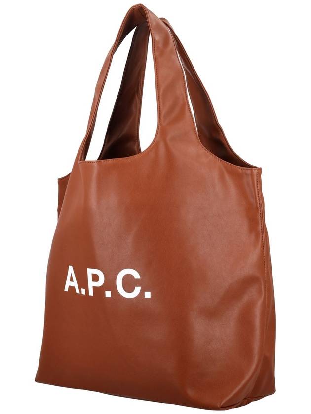 Ninon Logo Print Tote Bag Nut Brown - A.P.C. - BALAAN 4