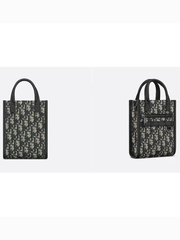 Safari North South Oblique Jacquard Tote Bag Black - DIOR - BALAAN 3