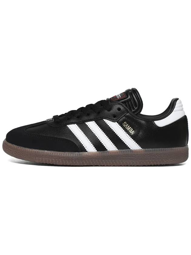 Samba Indoor Leather Low Top Sneakers Core Black - ADIDAS - BALAAN 7