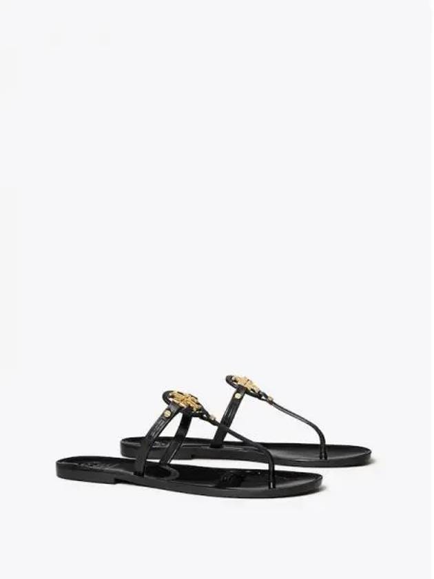 Mini Miller Flat Shoes Thong Black Gold Domestic Product GM0024022265622 - TORY BURCH - BALAAN 1