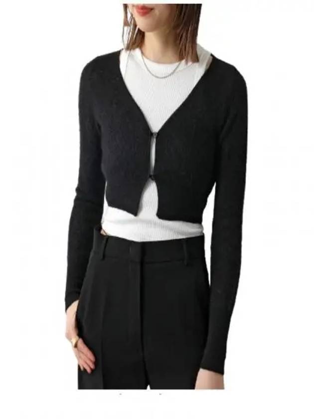 Le Alzou Cropped Cardigan Black - JACQUEMUS - BALAAN 2