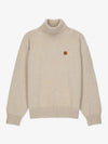 Boke Flower Knit Turtleneck Beige - KENZO - BALAAN 2