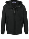 Wappen Patch Soft Shell R Fleece Hooded Jacket Noir - STONE ISLAND - BALAAN 2