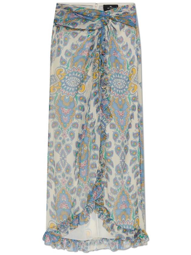 Etro Silk Skirt With Decorative Pattern, Women's, Multicolour - ETRO - BALAAN 1