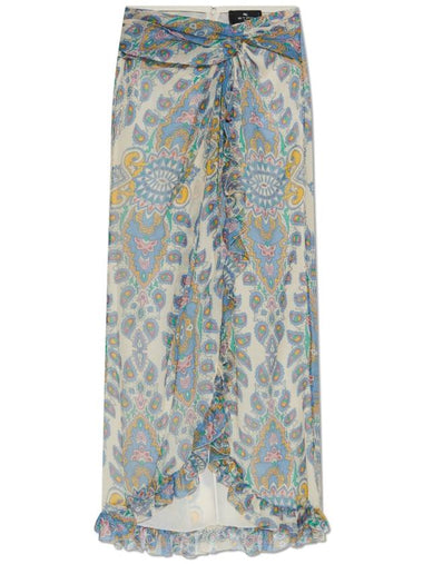 Etro Silk Skirt With Decorative Pattern, Women's, Multicolour - ETRO - BALAAN 1