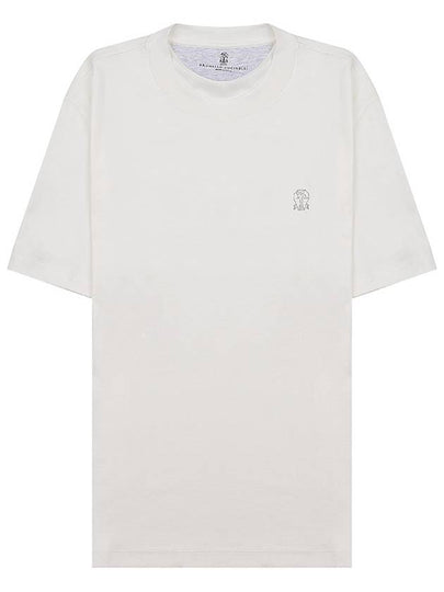 Logo Short Sleeve T-shirt White - BRUNELLO CUCINELLI - BALAAN 2