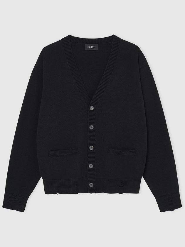 GOU DAMAGED CARDIGAN BLACK - NOICE - BALAAN 3