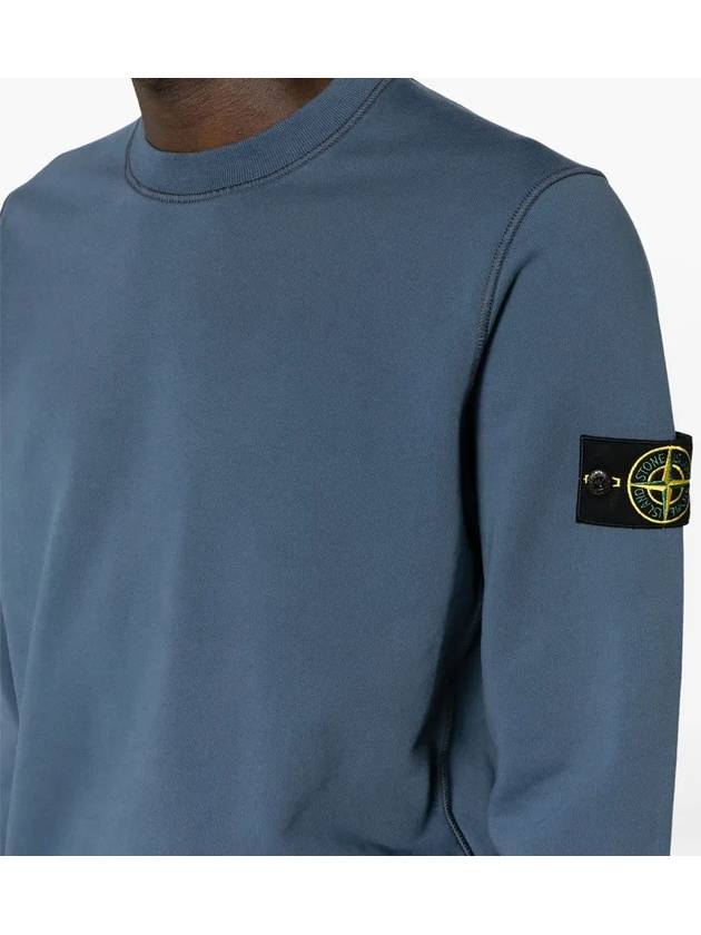 Wappen Patch Garment Dyed Sweatshirt Avio Blue - STONE ISLAND - BALAAN 6