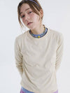 Round tee long sleeve tshirt cream yellow 0110 - VOYONN - BALAAN 8