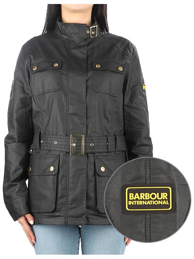 Bearings Leather Jacket Black - BARBOUR - BALAAN.