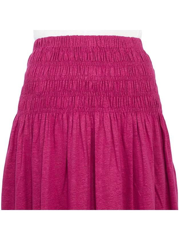 Tinoa Elastic Linen Long A-Line Skirt Purple - VANESSA BRUNO - BALAAN 7