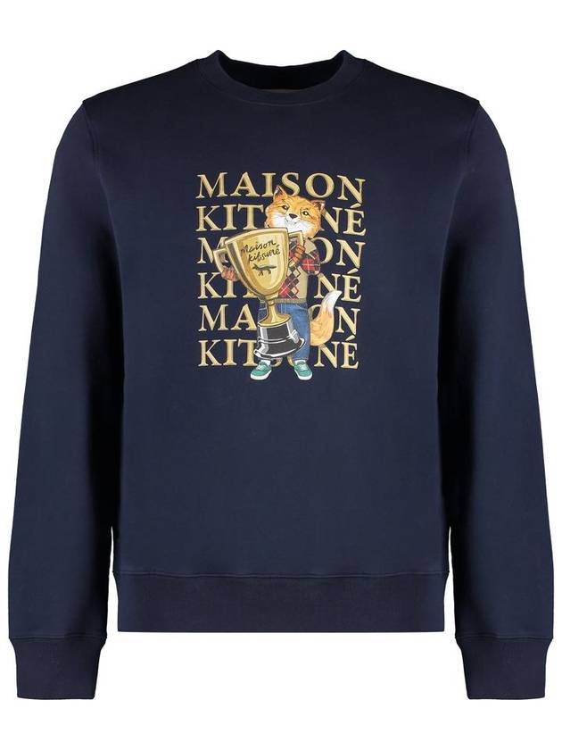 Fox Champion Regular Sweatshirt Navy - MAISON KITSUNE - BALAAN 2