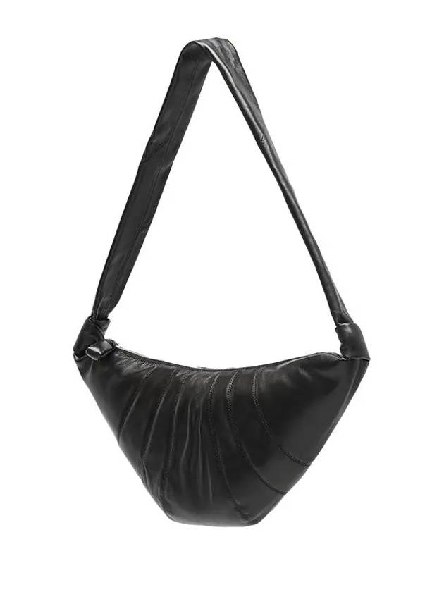 Croissant Medium Soft Nappa Leather Cross Bag Black - LEMAIRE - BALAAN 3