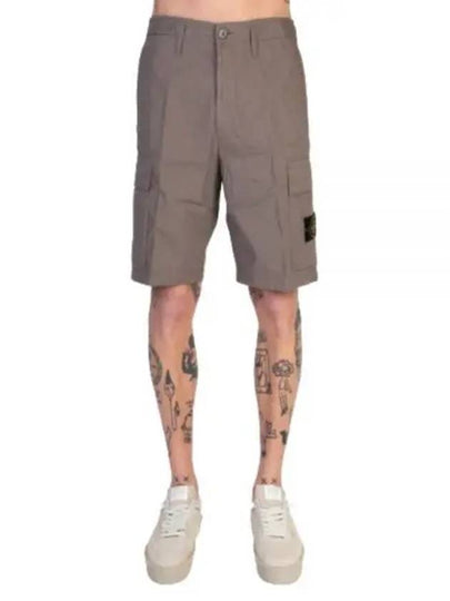 Light Stretch Cotton Bermuda Shorts Dove Grey - STONE ISLAND - BALAAN 2