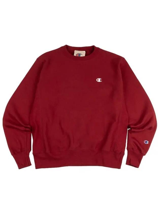 Reverse Weave C Small Logo Sweatshirt Red - CHAMPION - BALAAN 2