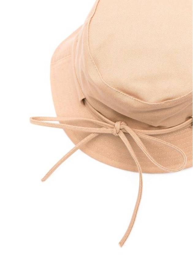 Le Bob Gadjo Bow Bucket Hat Beige - JACQUEMUS - BALAAN 3