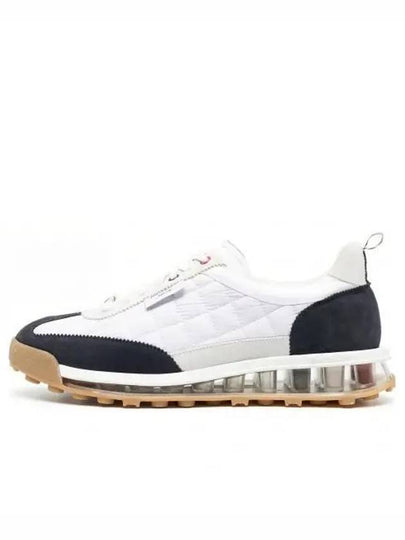 Nylon Tech Gabardine Clear Sole Tech Runner Sneakers White - THOM BROWNE - BALAAN 2