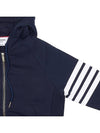 Engineered 4 Bar Diagonal Zip Up Hoodie Navy - THOM BROWNE - BALAAN 5