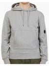 Men's Diagonal Raised Fleece Hoodie Grey - CP COMPANY - BALAAN 3