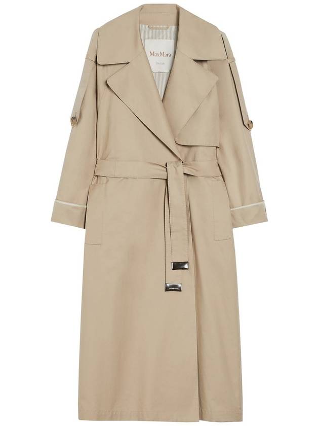 UTRENCH Oversized Twill Trench Coat Beige - MAX MARA - BALAAN 2