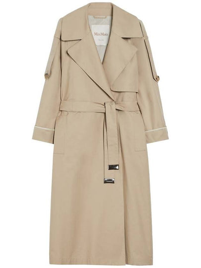 UTRENCH Oversized Twill Trench Coat Beige - MAX MARA - BALAAN 2