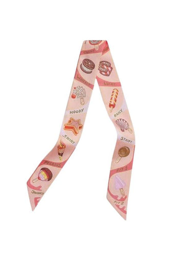 Funny Ice Cream Twilly Scarf Rose Poudre - HERMES - BALAAN 1