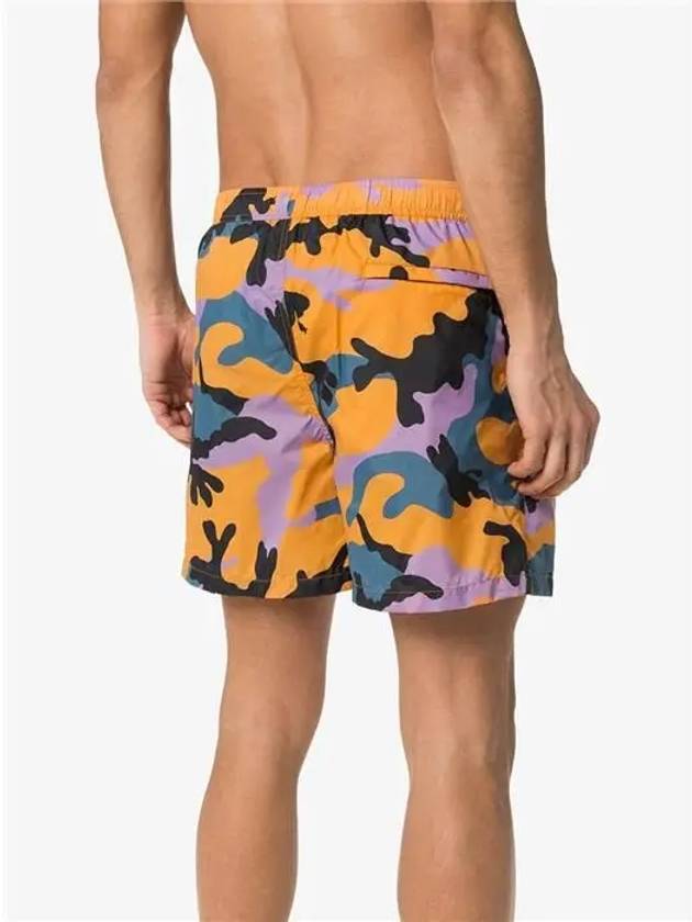 Men's Camouflage Print Swim Shorts - VALENTINO - BALAAN.
