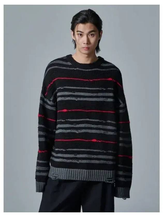 Striped knit pullover black domestic product GM0024051007329 - JUUN.J - BALAAN 1