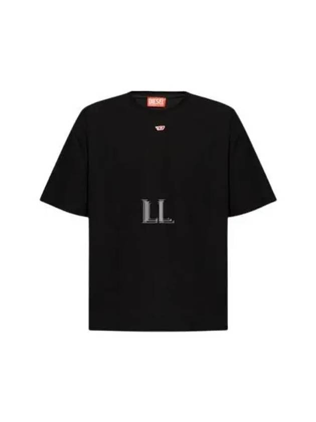 Embroidered D Patch Short Sleeve T-Shirt Black - DIESEL - BALAAN 2