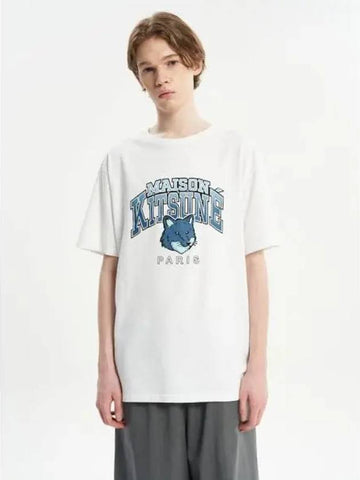 Men s Campus Fox Relax Fit T Shirt White Domestic Product GM0023060902368 - MAISON KITSUNE - BALAAN 1